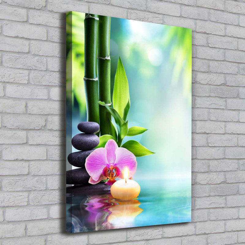 Orchid And Bamboo - Wrapped Canvas Print