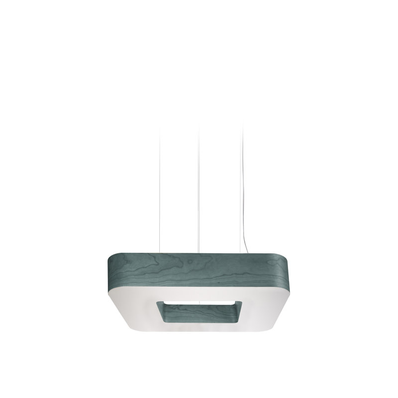 Lustre carré Cuad par Burkhard Dämmer, Hêtre naturel, DEL 2700K