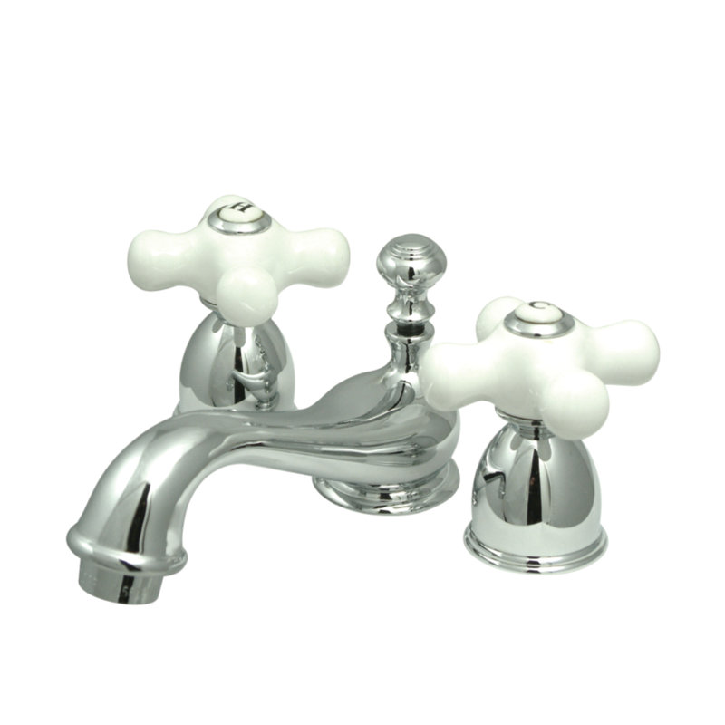 Widespread Faucet Bathroom Faucet with Drain Assembly, Polished Chrome