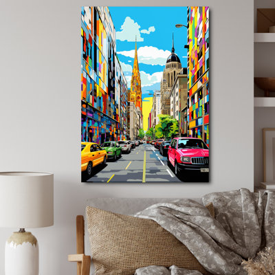 " City Munich Popart I " Mixed Media Print