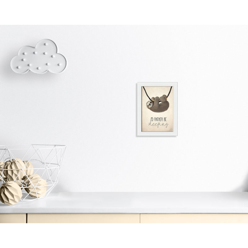 «Sleeping», art encadré, H 16 po x l 12 po x P 0,63 po, Cadre blanc