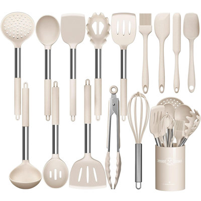 15-Piece Large Silicone Kitchen Utensil Set - Durable, Food-Grade, High-Temperature Resistant For Cooking