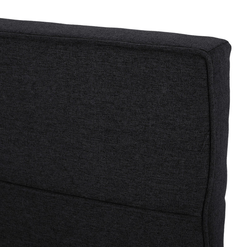 Tête de lit à hauteur ajustable pour lit très grand avec design et réglage contemporain noir, Noir