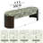 Mid-Century Modern Upholstered Bench - Chenille Palm Leaf Print with Curved Walnut Legs for Entryway or Bedroom-654253358