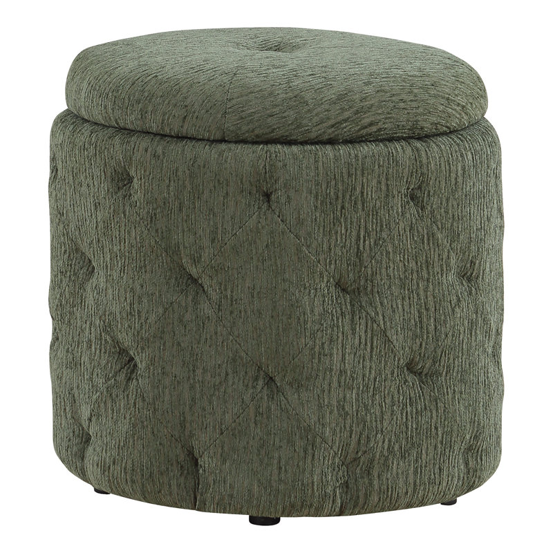 Ryon Upholstered Ottoman, Pine