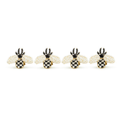 Bee Napkin Rings, Set Of 4