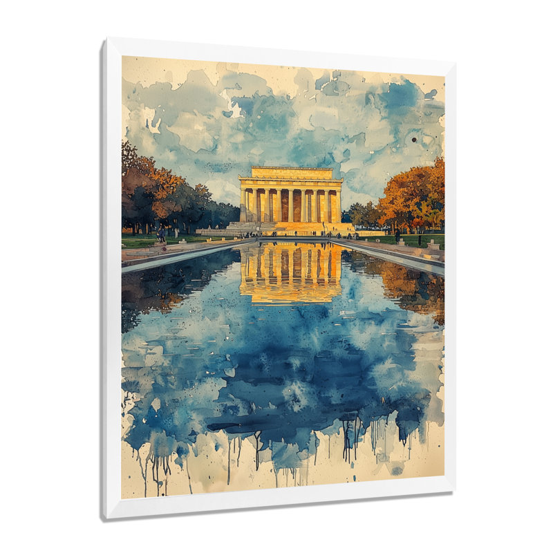 Navarette - architecture, art mural sur toile, H 40 po x l 30 po, Picture Framed, Blanc