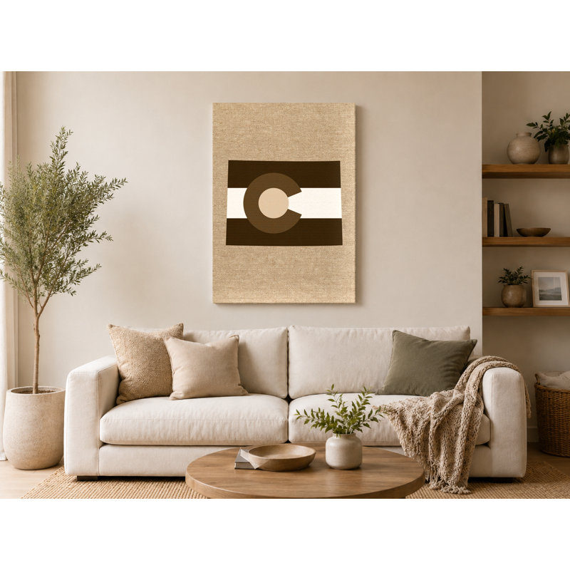 Colorado State Flag - Portrait, art mural sur toile, 11" W x 14" H
