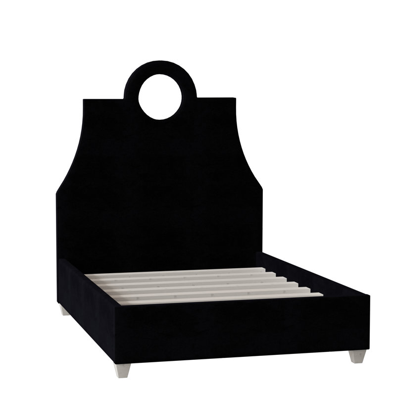 Tess Upholstered Bed, Full, Sachi Ricepaper, Espresso