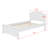 Solid Wood Platform Bed with Integrated Headboard