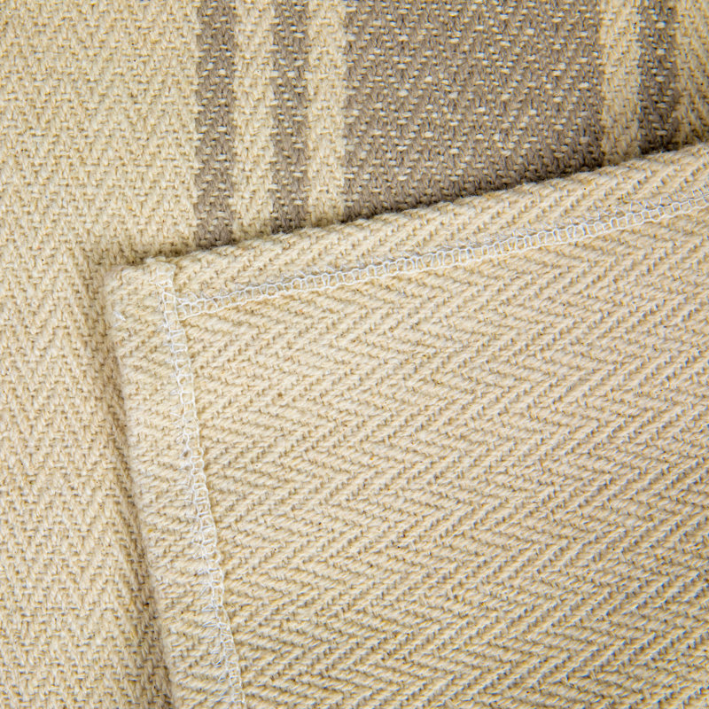 Canvas Table Runner with Khaki Stripes, Khaki