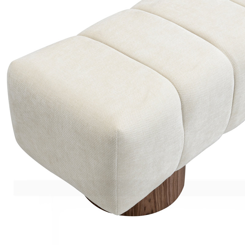 Banc de salle à manger rembourré, Beige