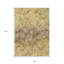 Tapis intérieur / extérieur 9 pi x 12 pi doré et géométrique lavable