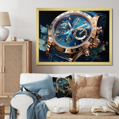 «Blue Luxury Watch» saphir horloge I sur toile