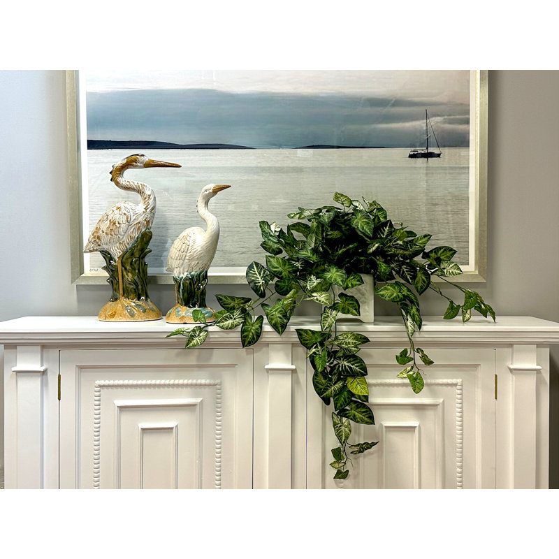 Ochoa Faux Syngonium Plant in Ceramic Vase