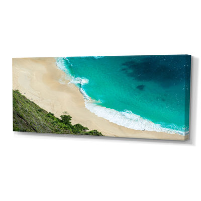 Vue aérienne de la plage tropicale VI - reproduction sur toile