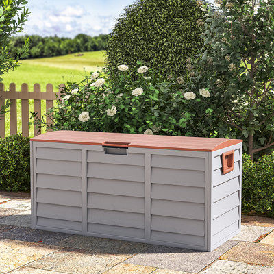 WFX Utility 112cm W 290L Water Resistant Plastic Deck Box in Grey