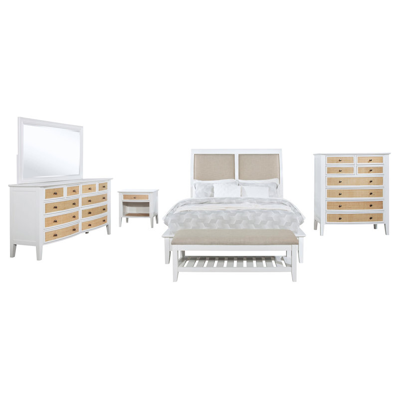Ensemble de chambre à coucher grand lit 5 pièces Kahn, Queen