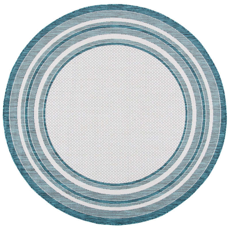 Marrakech Performance Geometric Indoor/Outdoor Area Rug, Round 6'7"