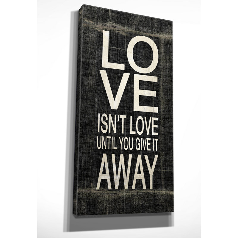 " Love ", 16" H x 32" W x 1.5" D