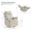 Fauteuil inclinable manuel berçant moderne pivotant de 26,5 po Adstall-1926791458