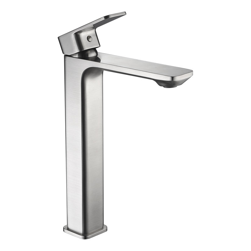 Single-Hole Bathroom Faucet with Drain Assembly, Brushed Nickel