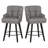 26''H Upholstered 360°Swivel Counter Height Bar Stools, Wood Legs Kitchen Island Chairs-2106507576-2106701520