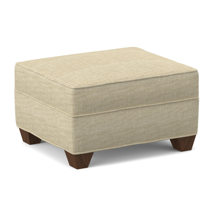 Phillips 26" Wide Rectangle Standard Ottoman, Montana Walnut, Archetype Hemp