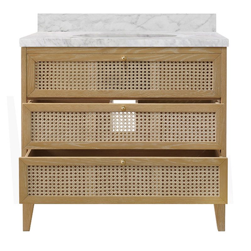 Wynn 36.5'' W Single Vanity, Brown/Gold