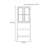 Rustproof Iron Bookcase with Glass Doors