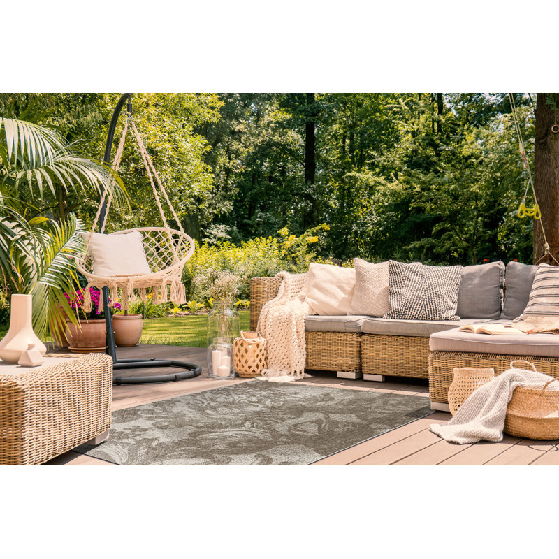 Falken Flowers Indoor / Outdoor Area Rug, Rectangle 120 x 170cm