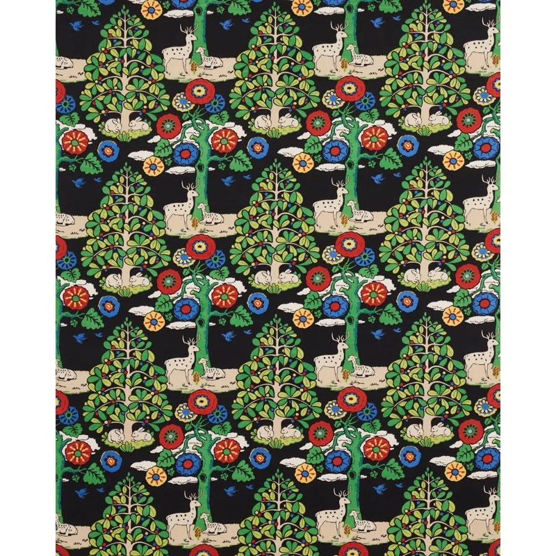 Fantasy Forest Fabric, Black