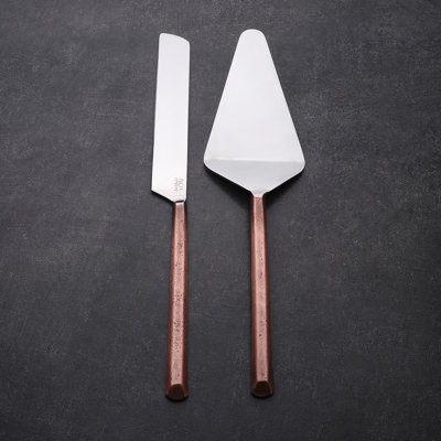 Inox Artisans Plateau Cake Server 2 Pc. Set
