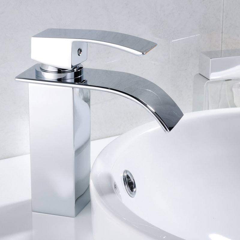 Bathroom Faucet For Home - Side , Deck-Mounted Modern Ceramic Filler, Deck-Mounted, 1 Hole