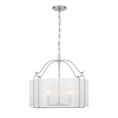 Hubbs 4 lumières Ashlay en nickel satiné