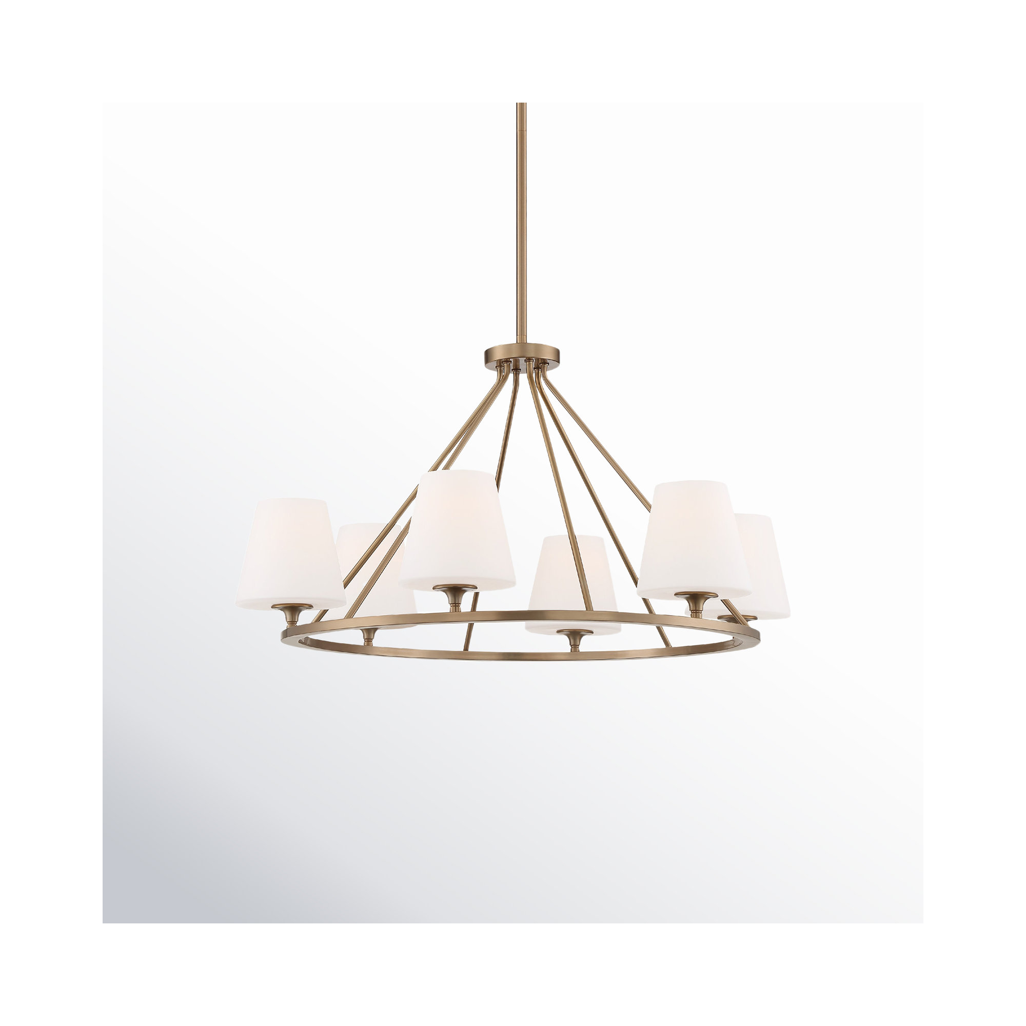 Lane 6 - Light Metal Dimmable Chandelier, Gold