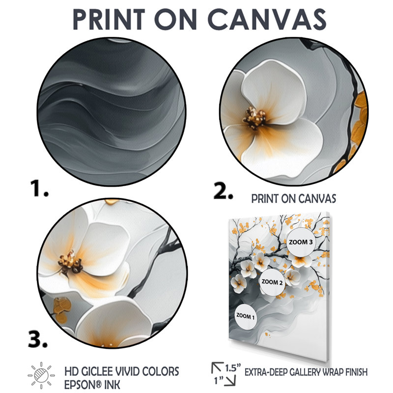 Velours fleur de cerisier noir I - art mural cerisier en fleurs, H 60 po x l 28 po, Ne s'applique pas, Toile tendue