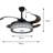 43" Ekain 3 - Blade LED Smart Retractable Blades Ceiling Fan with Remote Control and Light Kit Included