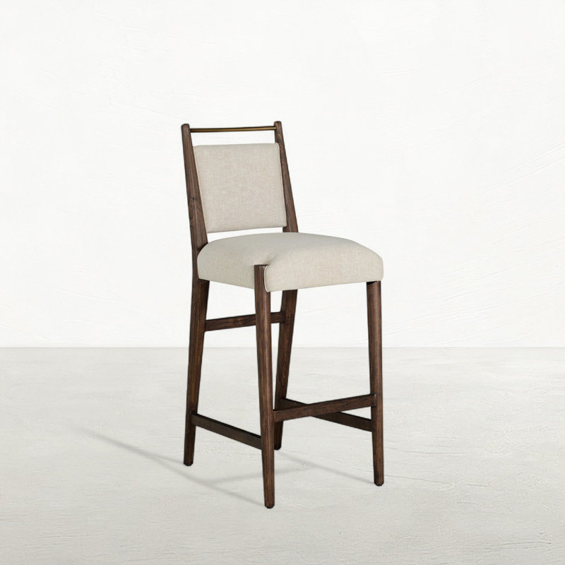 Highland Oak Reclined Back Bar Stool, Dusk