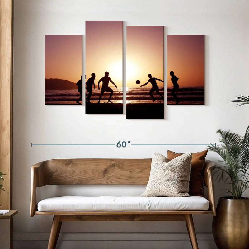 Beach soccer silhouette Sireci, H 32 po x l 52 po