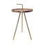 Table d'appoint avec pieds en acier à trépied