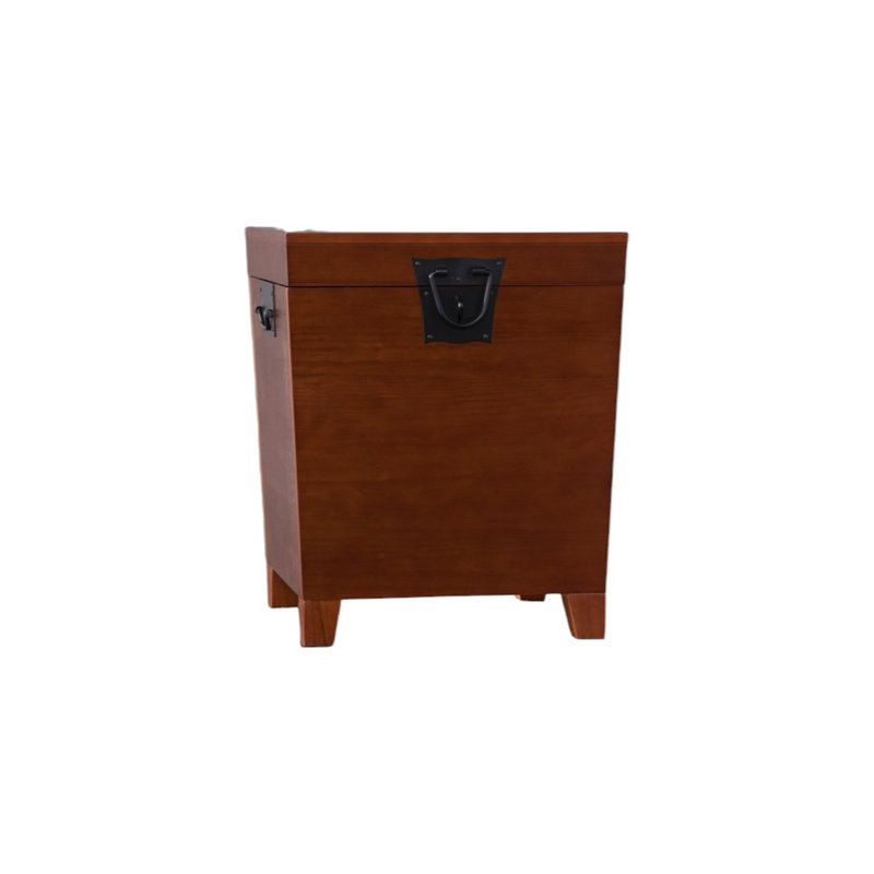 Gracie Mills Transitional 24" Brown Solid Wood Square End Table