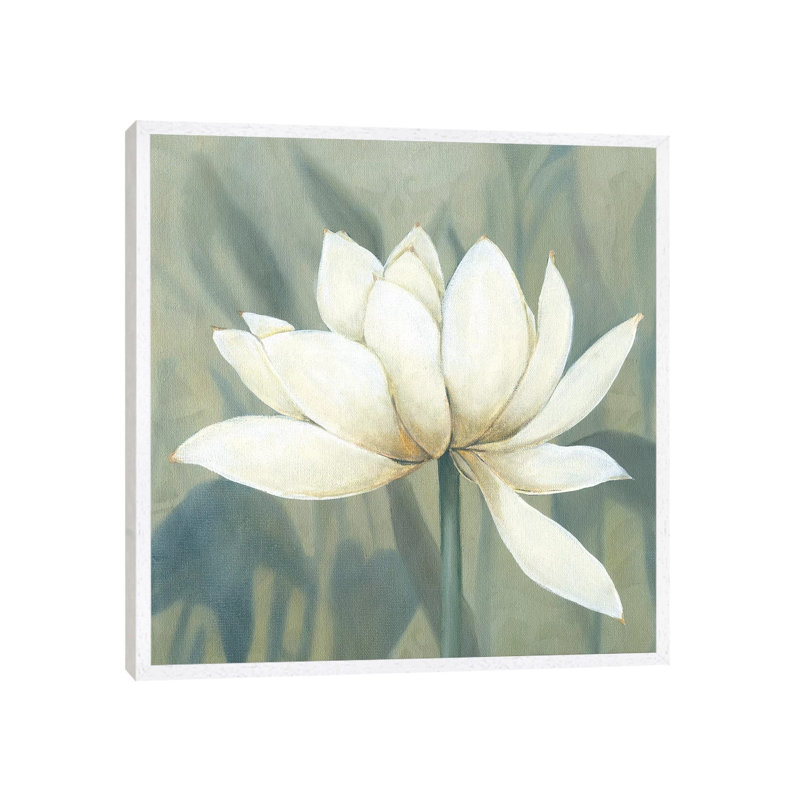 Waterlily II by Carol Robinson - Painting on Canvas, White Framed, 45.72 cm H x 45.72 cm W