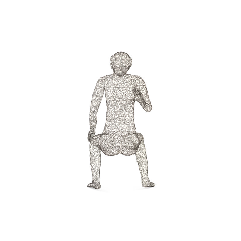 Crazy Wire Metal Garden Statue