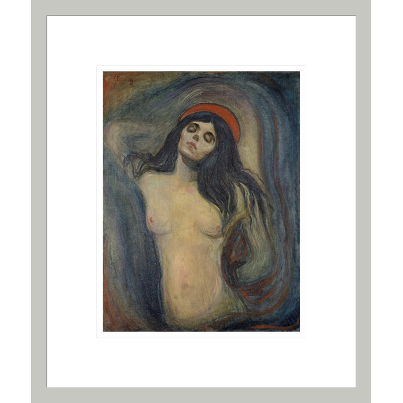 Madonna par Edvard Munch - estampe numérique encadrée, 16.3" H x 13.75" W