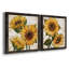 Tournesol d'été I - ensemble de 2 peintures sur toile encadrées-287988974-287988961
