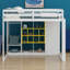 Lit mezzanine en bois avec garde-robe, tablettes et armoire-1529674353-1529674358