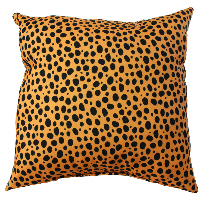 Emer Animal Print Reversible Throw Pillow, Tan