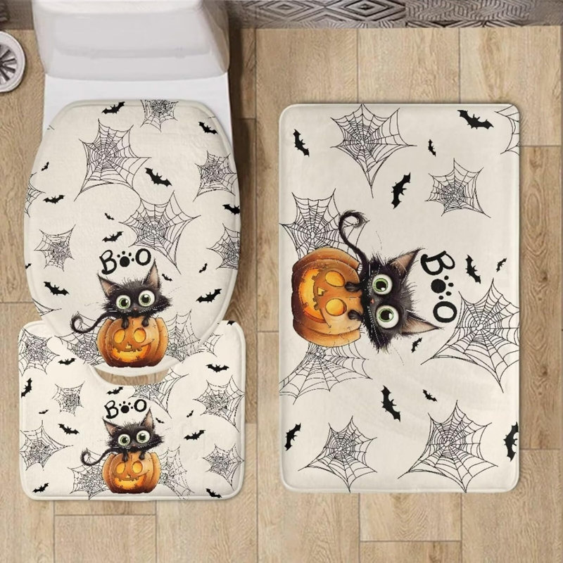 Tapis de salle de bain Cat, Black, Animals 2
