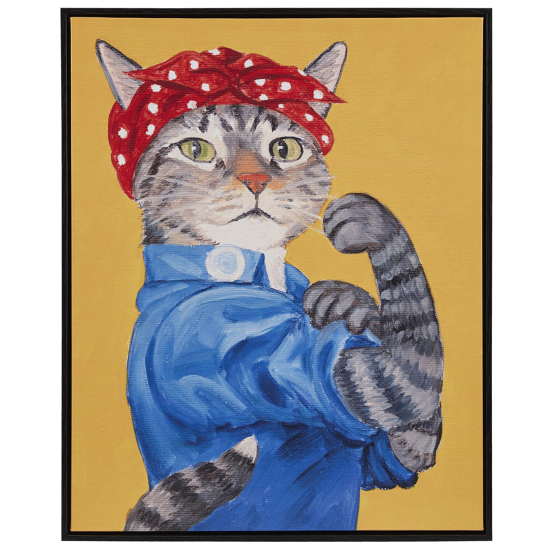 Jodice Pet Portrait Rosie the Feline Framed Canvas Wall Art